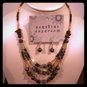 Statement necklace and matching earrings